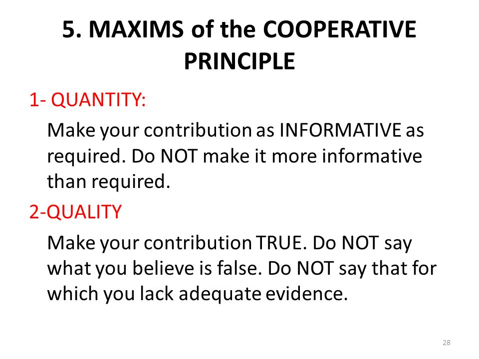 Grice's Cooperative Principle